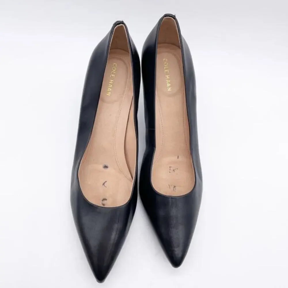 Cole Haan Women's The Go to Park Pump Shoes Leather Black‎ Size 9.5 B